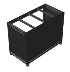 Biotek Marine AluFab 48″ x 24″ x 36″ Black Aquarium Stand Kit w/ Panels