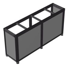 Biotek Marine AluFab 72″ x 24″ x 36″ Black Aquarium Stand Kit w/ Panels