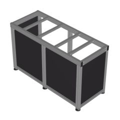 Biotek Marine AluFab 72″ x 24″ x 36″ Aquarium Stand Kit w/ Panels