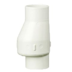 White PVC Flapper Check Valve Slip x Slip