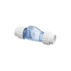 Biotek Marine Clear Slip Springless Swing Check Valve with Unions