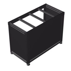 Biotek Marine AluFab 48″ x 24″ x 36″ Black Aquarium Stand Kit w/ Panels