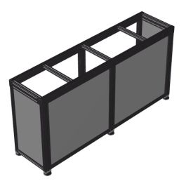 Biotek Marine AluFab 72″ x 24″ x 36″ Black Aquarium Stand Kit w/ Panels