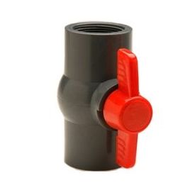 Biotek Marine Gray PVC Compact Slip Ball Valves