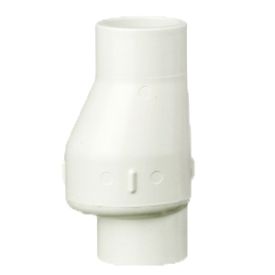 White PVC Flapper Check Valve Slip x Slip