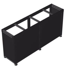 Biotek Marine AluFab 60″ x 24″ x 36″ Black Aquarium Stand Kit w/ Panels