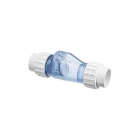 Biotek Marine Clear Slip Springless Swing Check Valve with Unions